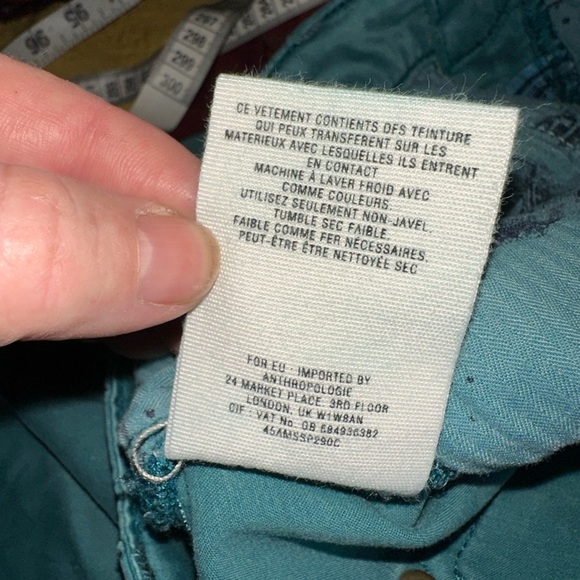 Pilcro / Anthropologie green size 32 denim style slim ankle 5 pocket pant - Picture 14 of 14